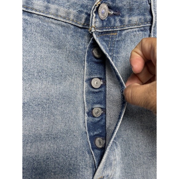 Levi’s 501 Original Fit Men’s Buttonfly Straight Leg Blue Jeans W38 L34 - Picture 5 of 16
